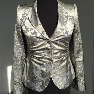 Armani Collezioni Suit NWT Floral Jacket GrayPants